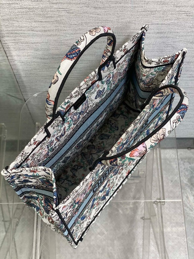 Large Dior Book Tote Embroidery Embroidery M1286ZEDX-2