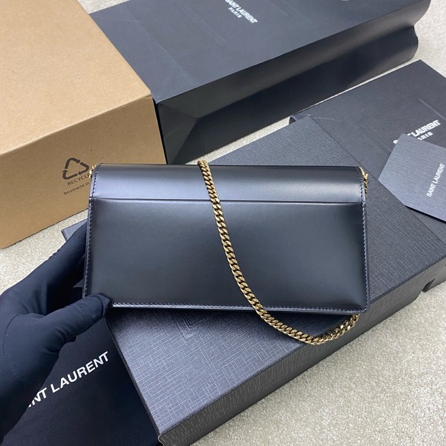 SAINT LAUREN SUNSET CLUTCH IN BOX SAINT LAURENT 810997 NOIR