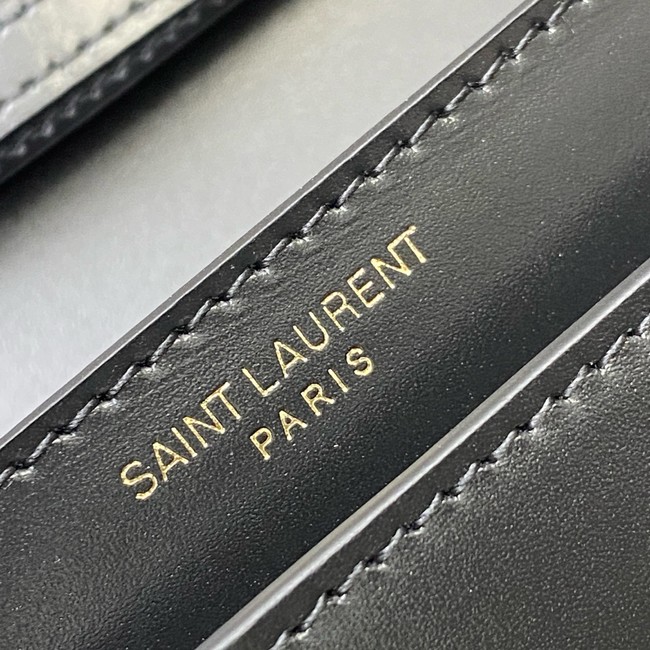SAINT LAUREN SUNSET CLUTCH IN BOX SAINT LAURENT 810997 NOIR