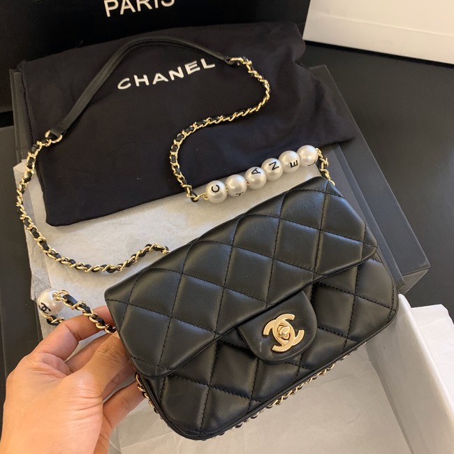 Chanel MINI CLASSIC HANDBAG Lambskin AS1436 black