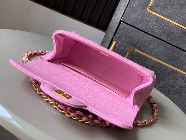 Chanel Grained Calfskin Shoulder Bag AS5329 pink