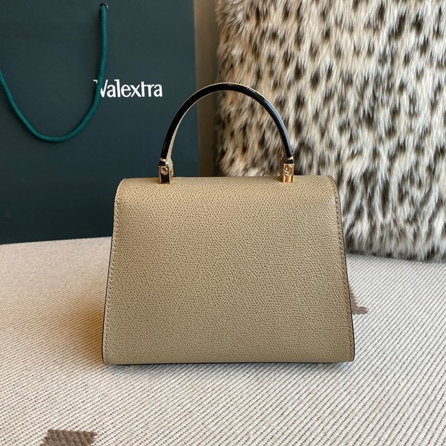 Valextra Iside Top Handle Mini Bag 00359 Apricot