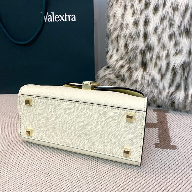 Valextra Iside Top Handle Mini Bag 00359 Cream
