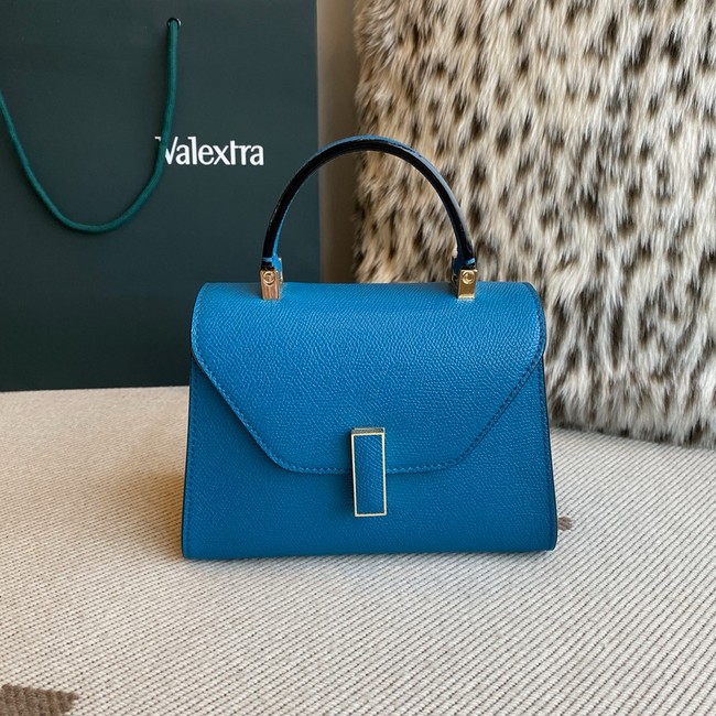 Valextra Iside Top Handle Mini Bag 00359 Electric blue