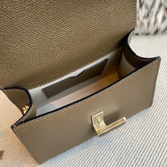 Valextra Iside Top Handle Mini Bag 00359 dark gray