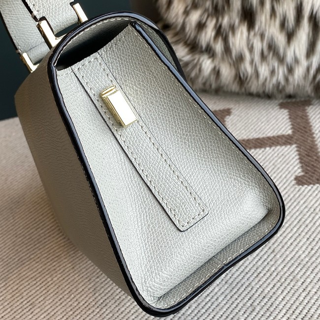 Valextra Iside Top Handle Mini Bag 00359 light gray
