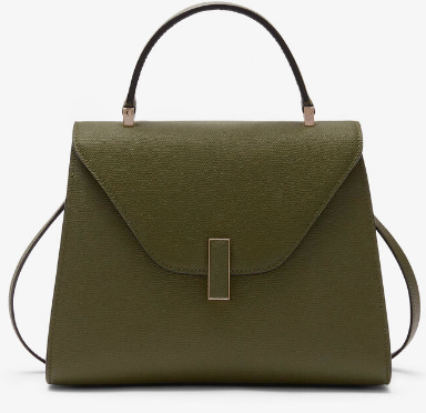Valextra Iside Top Handle Medium Bag 56028 MILITARY GREEN