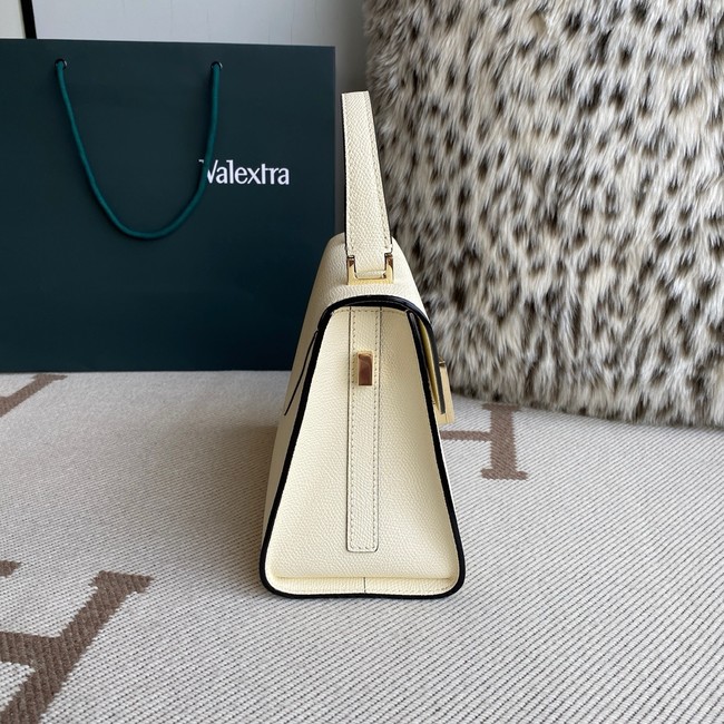 Valextra Iside Top Handle Medium Bag 56028 PERGAMENA WHITE