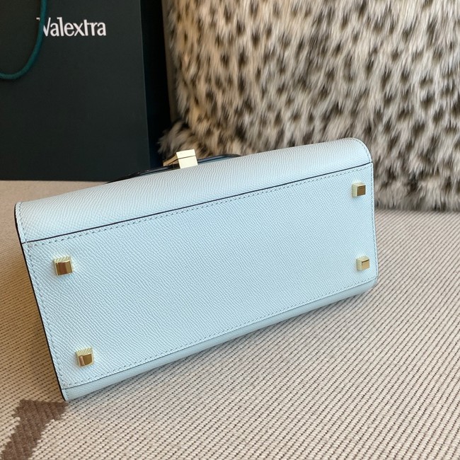 Valextra Iside Top Handle Medium Bag 56028 SMOKEY BLUE