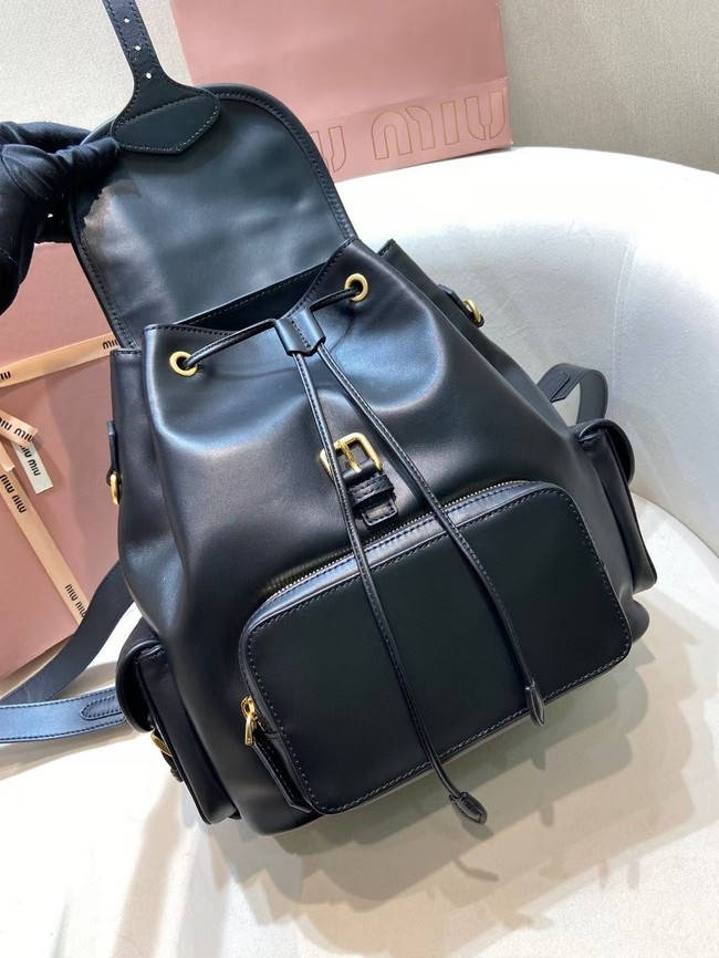 MIUMIU Cowhide backpack 5BZ042 black