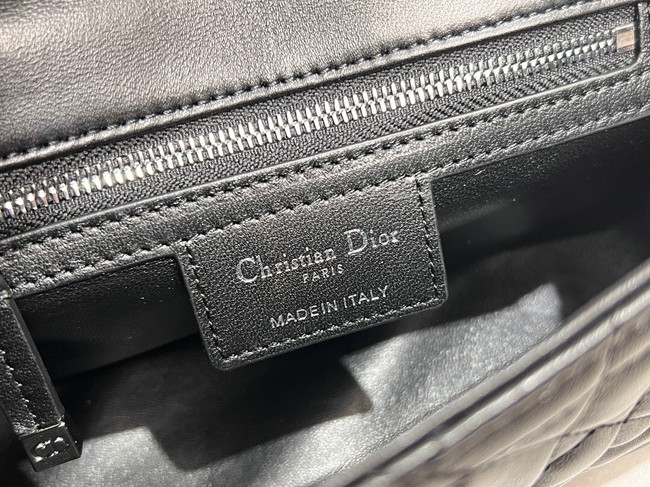 Small Soft Dior Caro Bag Macrocannage Lambskin M9252UHPA black&Black hardware