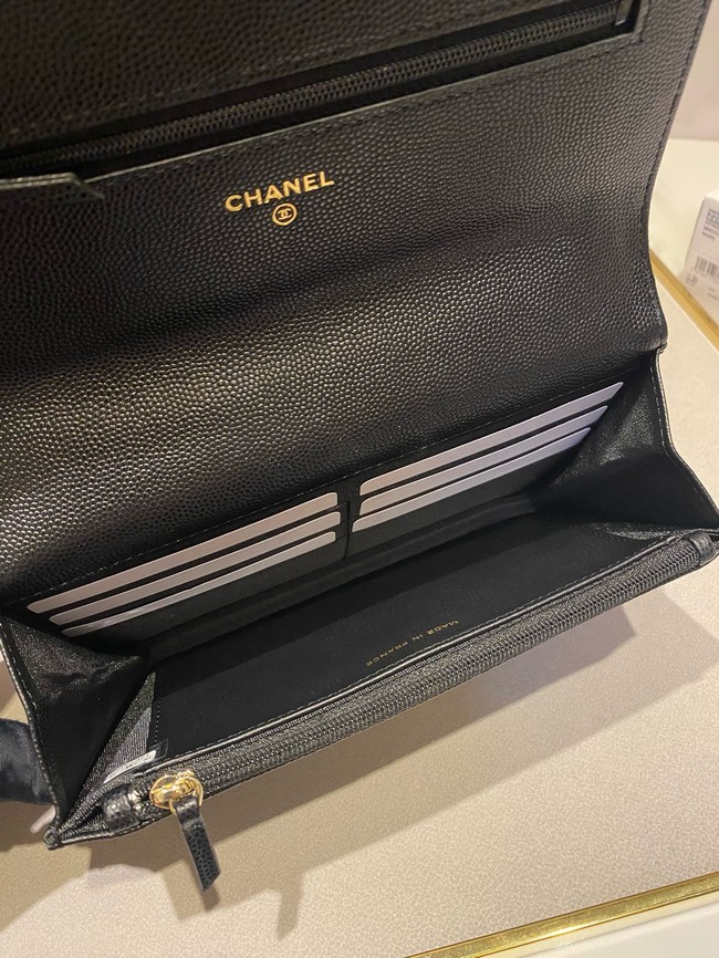 Chanel PHONE HOLDER WITH CHAIN AP3019 BLACK