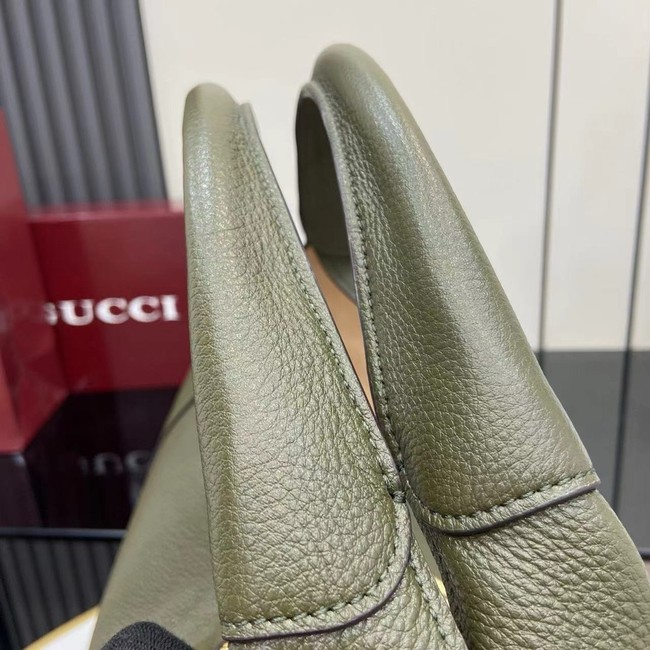 GUCCI SOFTBIT MAXI SHOULDER BAG 837466 Dark green