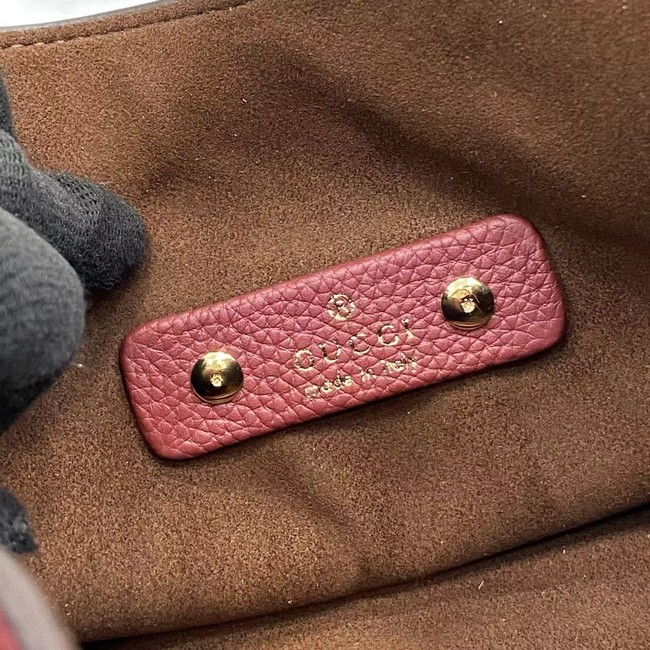 GUCCI SOFTBIT MEDIUM TOP HANDLE BAG 837467 Rosso Ancora red