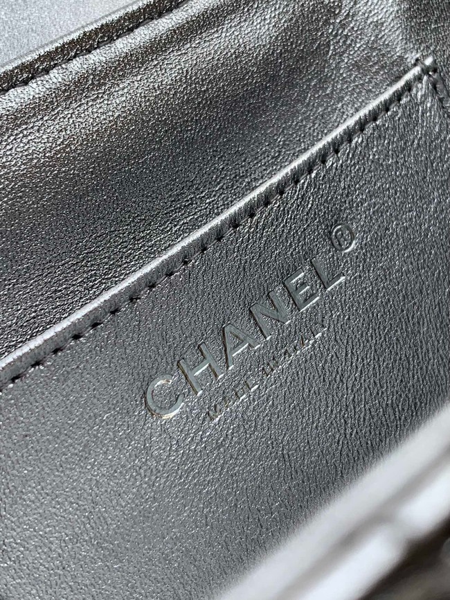 Chanel CLASSIC Original Lambskin 11.12 HANDBAG AS6565 Silver