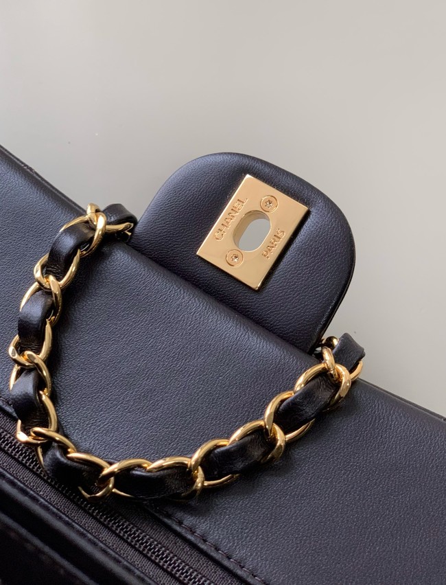 Chanel CLASSIC Original Leather 11.12 HANDBAG 1112 dark brown