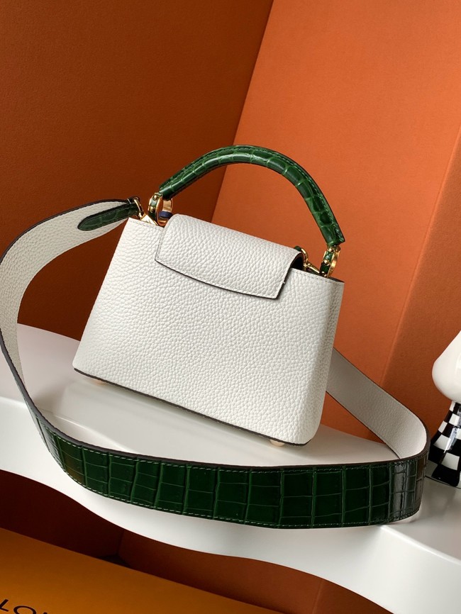 Louis Vuitton Capucines Mini M96498 white&dark green