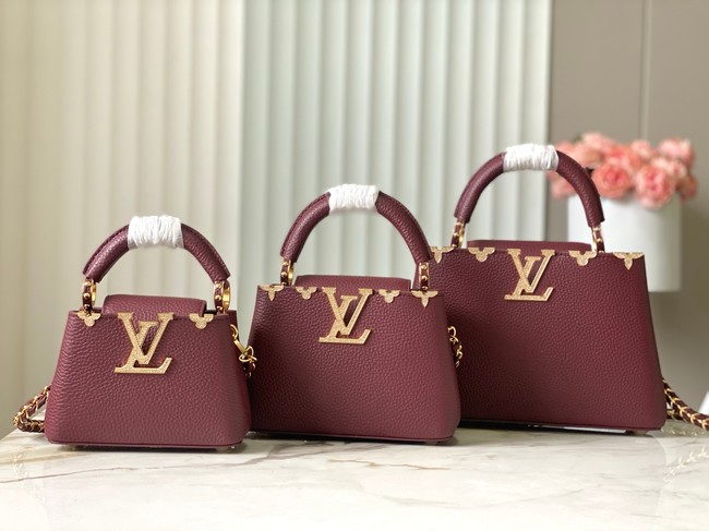Louis Vuitton Capucines nano M24583 burgundy&Crystal