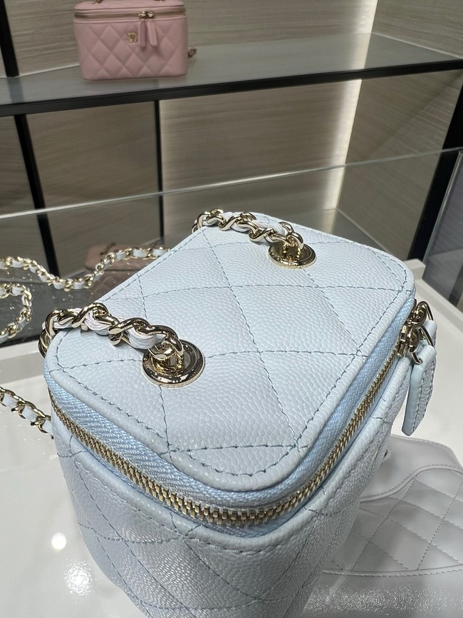 CHANEL Classic Small Vanity with Chain AP1340 blue