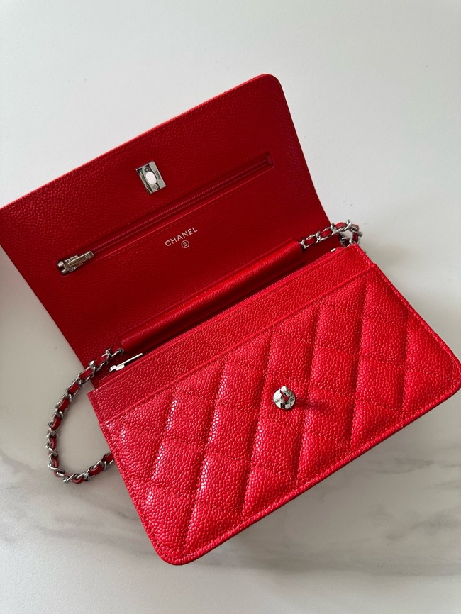 Chanel Classic Wallet On Chain Grained Calfskin AP4241-10