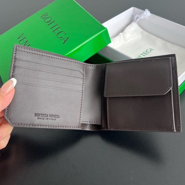 Bottega Veneta Intrecciato Bi-Fold Wallet With Coin Purse 749412 Fondant