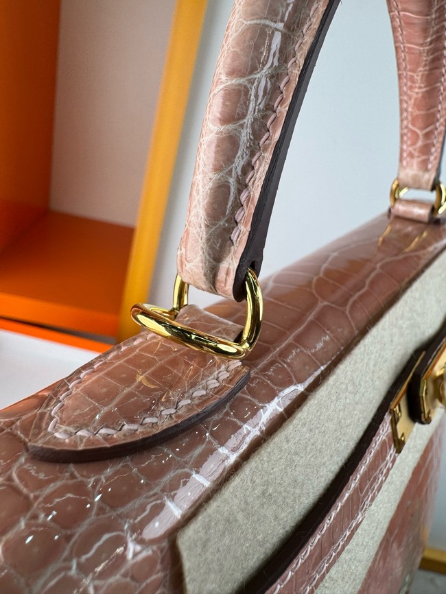 Hermes Kelly Shoulder Bags Nile crocodile leather KL3598-2
