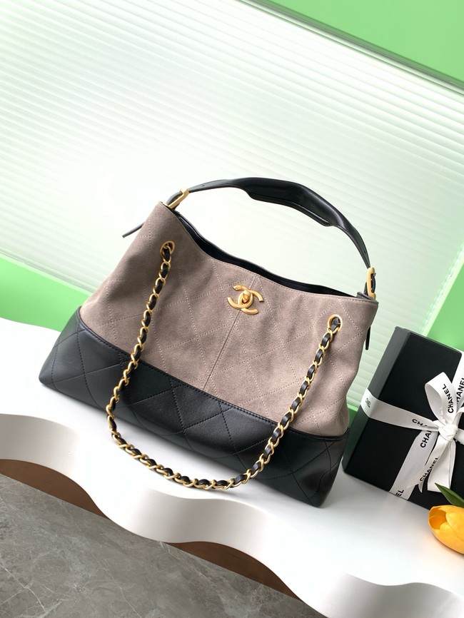 CHANEL Shopping Bag AS5657 gray & Black