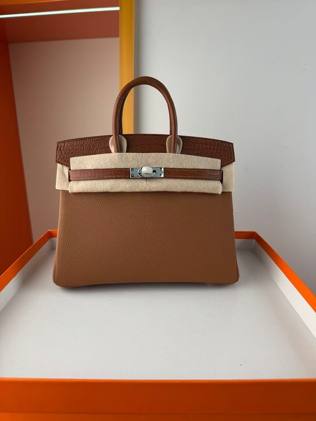 Hermes Birkin Bag Leather Nile crocodile&togo HBK2530-14