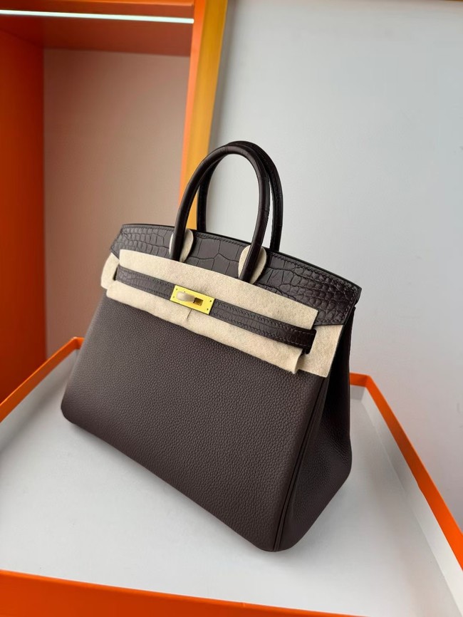Hermes Birkin Bag Leather Nile crocodile&togo HBK2530-8