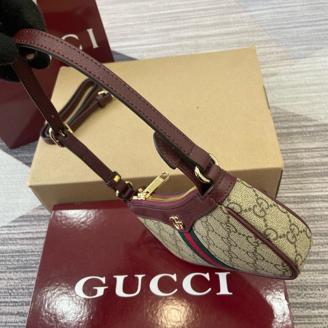 GUCCI Ophidia mini shoulder bag 838465 Rosso Ancora red