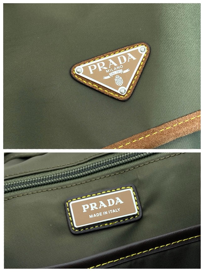 Prada Re-Nylon and Saffiano leather backpack 2VZ135 Musk Green 