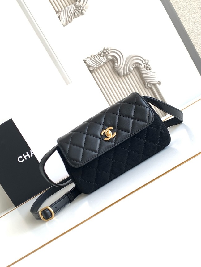 Chanel MINI FLAP BAG AS4677 BLACK