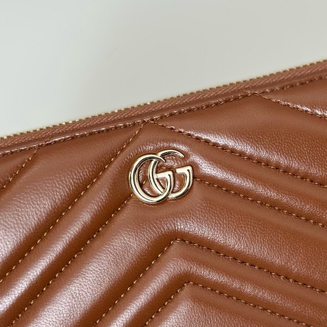 Gucci GG Marmont zip around wallet 837758 brown