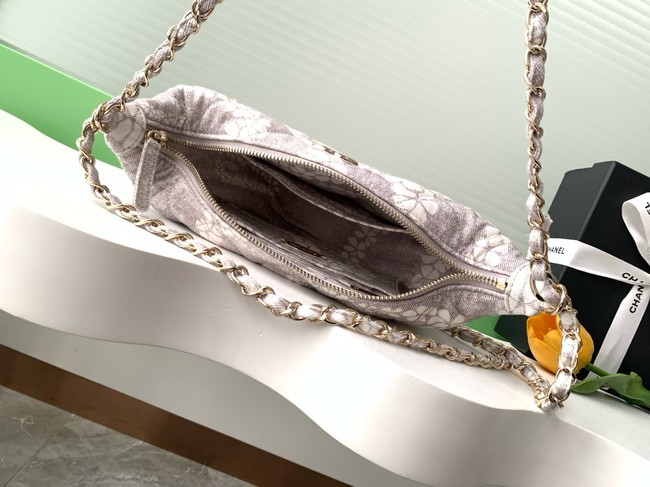 Chanel Large Hobo Bag AS5431 White & graty