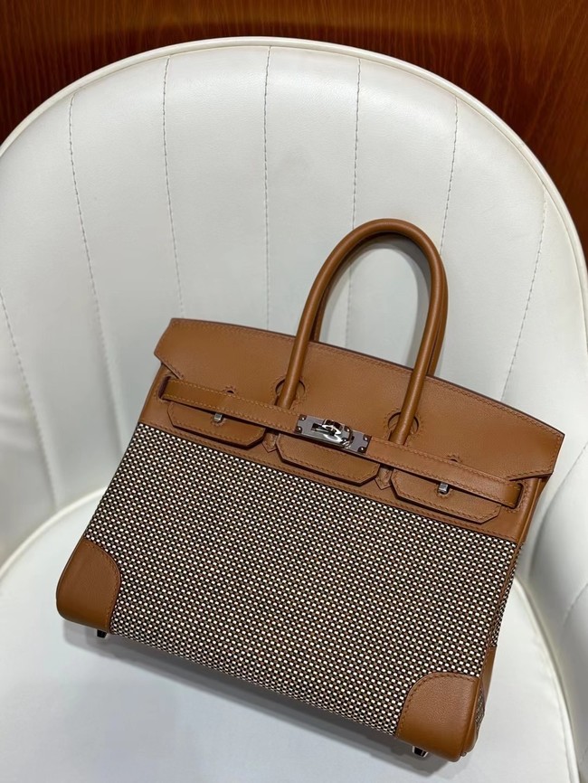 Hermes Birkin Bag togo Leather&Canvas 77886-4
