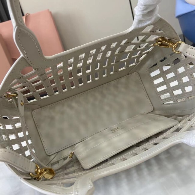 MIUMIU Leather basket 5BA294 white