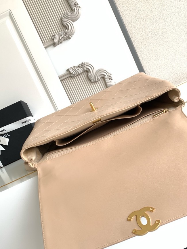 Chanel MAXI FLAP BAG WITH TOP HANDLE AS5543 Apricot