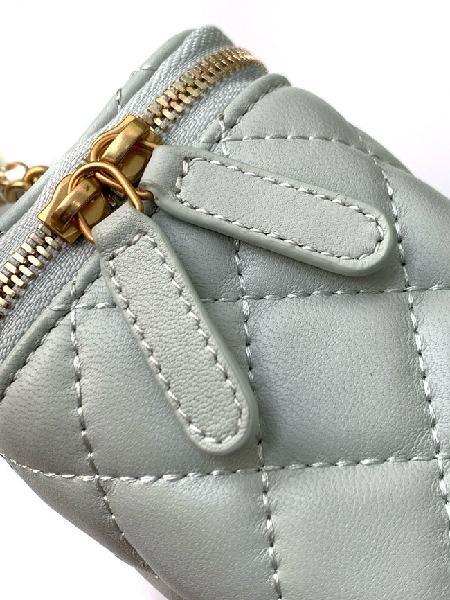 CHANEL Lambskin Small Vanity with Chain AP3941 Light blue