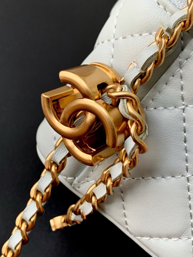 CHANEL Lambskin Small Vanity with Chain AP3941 Light blue