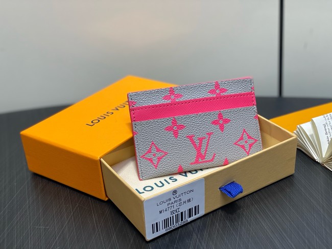 Louis Vuitton Double Card Holder M15032 Gray&Pink