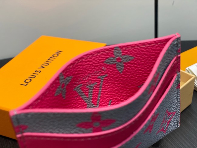 Louis Vuitton Double Card Holder M15032 Gray&Pink