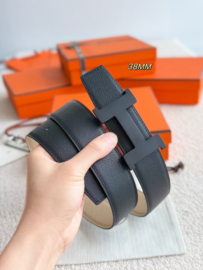 Hermes Epsom calfskin double-sided leather belt 65990
