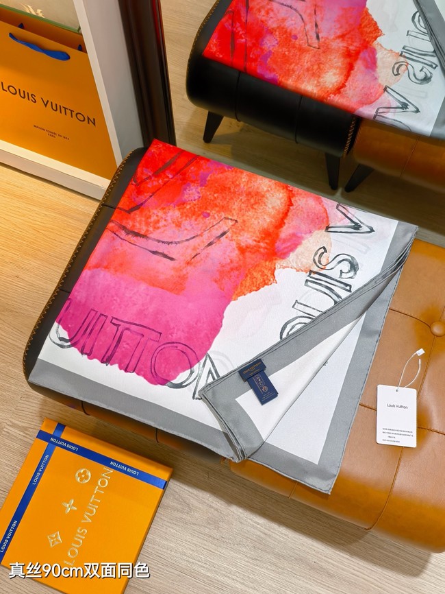 Louis Vuitton Square Scarf Silk Jacquard XT277