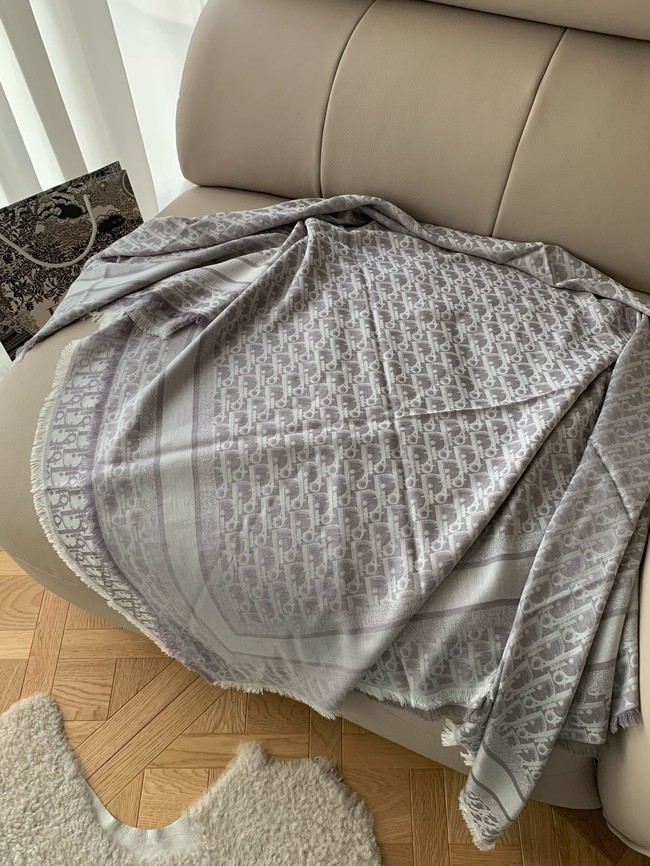 Dior Oblique Shawl Rosewood Pink Cashmere and Silk Jacquard KY078