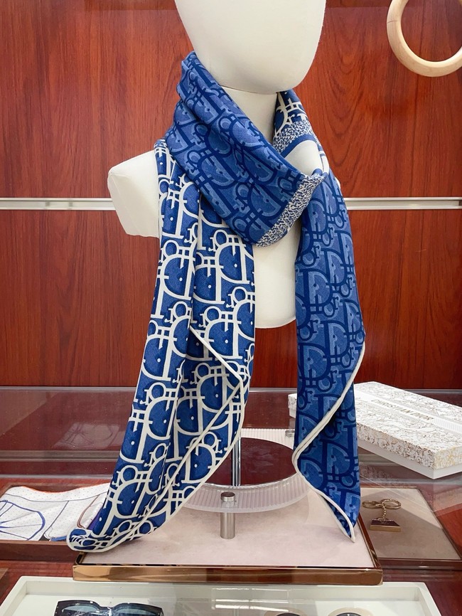 Dior Oblique Shawl Cashmere and Silk Jacquard KY082