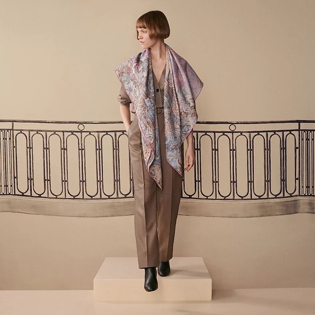 Hermes Shawl Cashmere and Silk Jacquard KY088