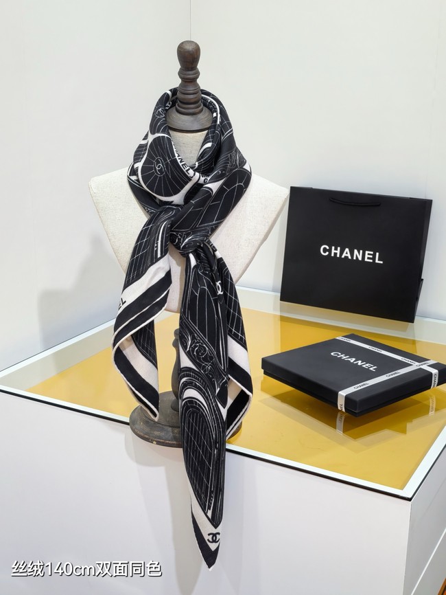 Chanel Shawl Cashmere and Silk Jacquard KY107