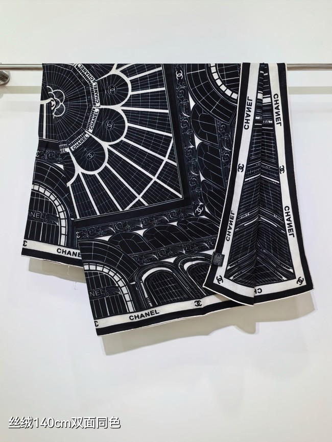 Chanel Shawl Cashmere and Silk Jacquard KY107