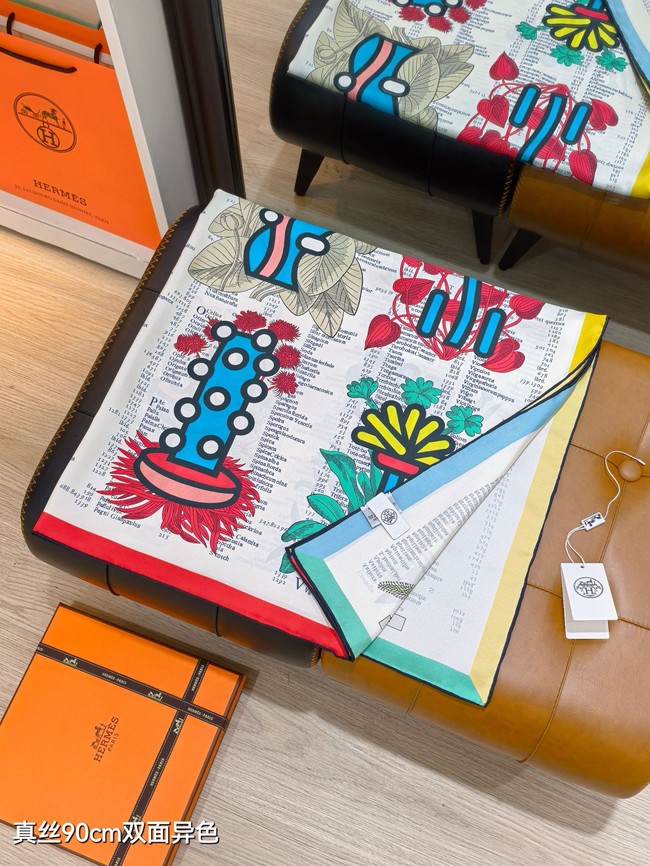 Hermes 90 Square Scarf Silk Twill KY157