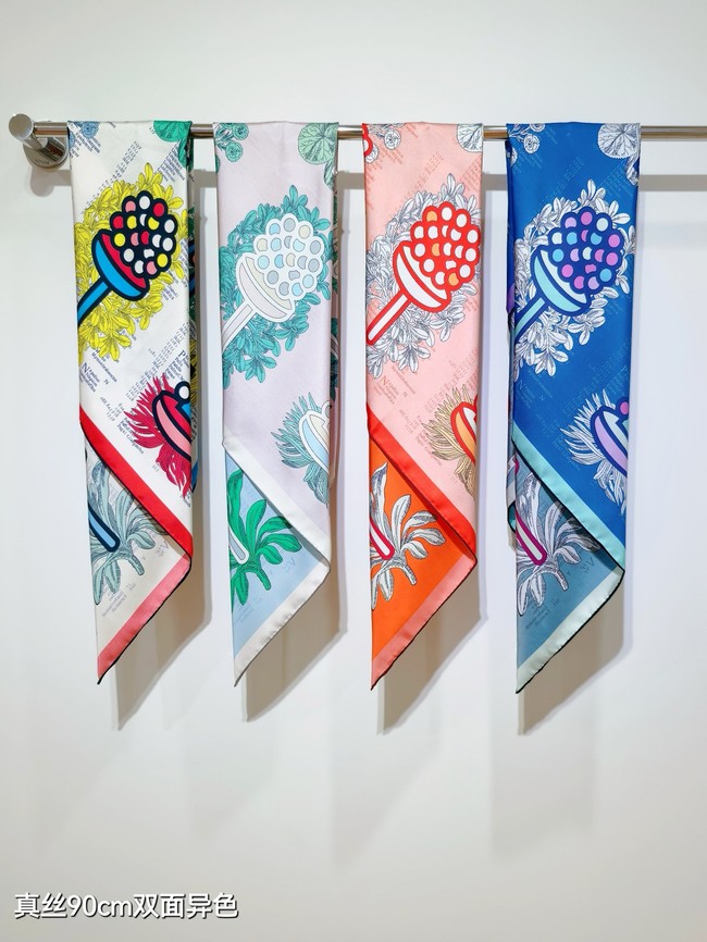 Hermes 90 Square Scarf Silk Twill KY157